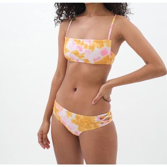 Aeropostale Tie-Dye Square-Neck Bikini Top S full tie dye bottom XS - Picture 1 of 9